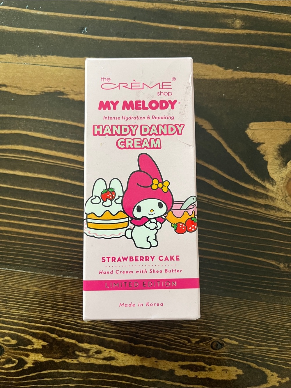 Limited edition Hello Kitty My Melody Handy Dandy Cream - Pink & White Packaging